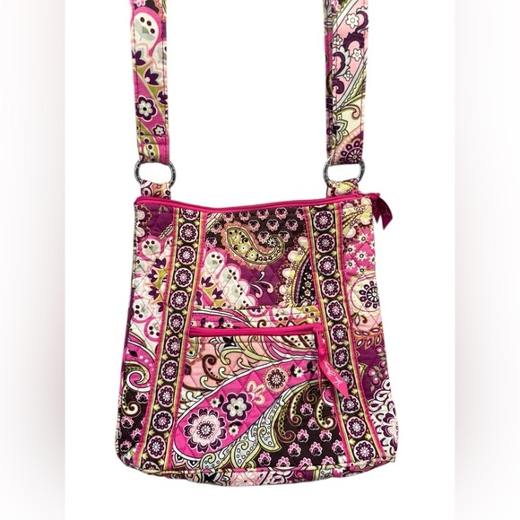Vera Bradley Handbags - Vera Bradley Floral Pink and Purple Crossbody Bag